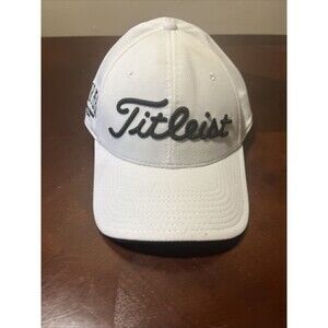 Titleist Hat Cap White Black Four Peaks Brewing  Stretch Golf Outdoors